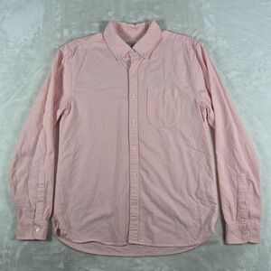 Outerknown Button Down Shirt Men's Medium Pink Long Sleeve Organic Cotton Casual